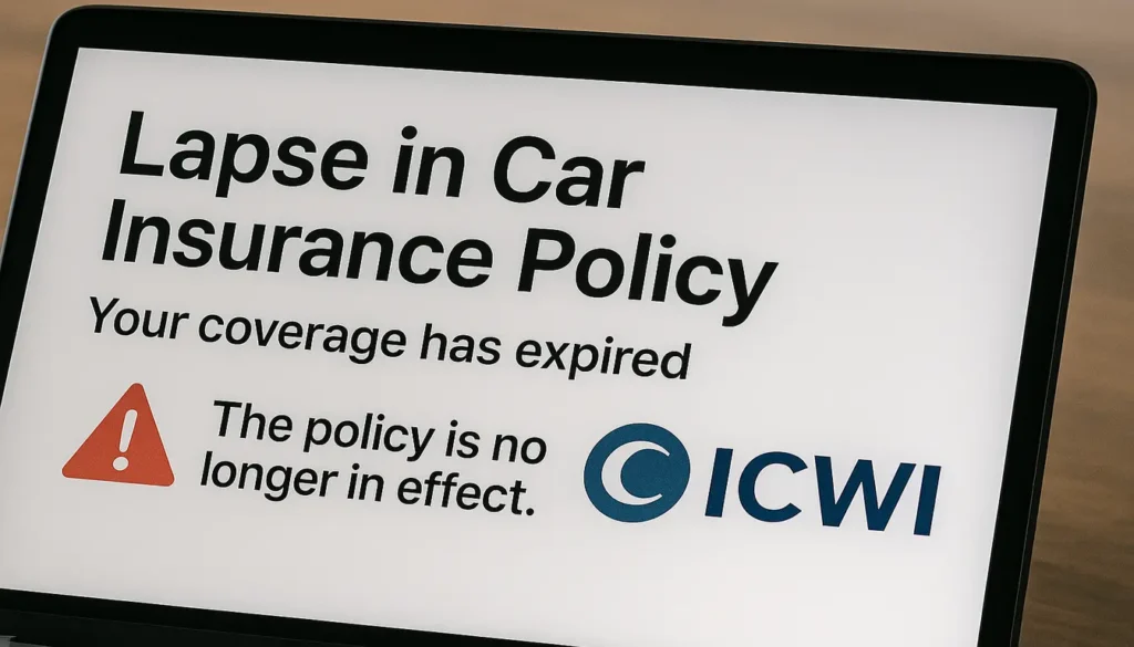 ICWI Car Insurance Lapsed: Here’s What You Need to Know lapse in car insurance policy ICWI